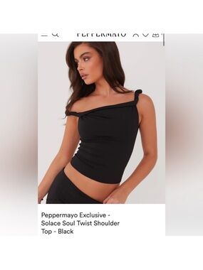 Peppermayo Solace Soul Twist Shoulder Top size 6